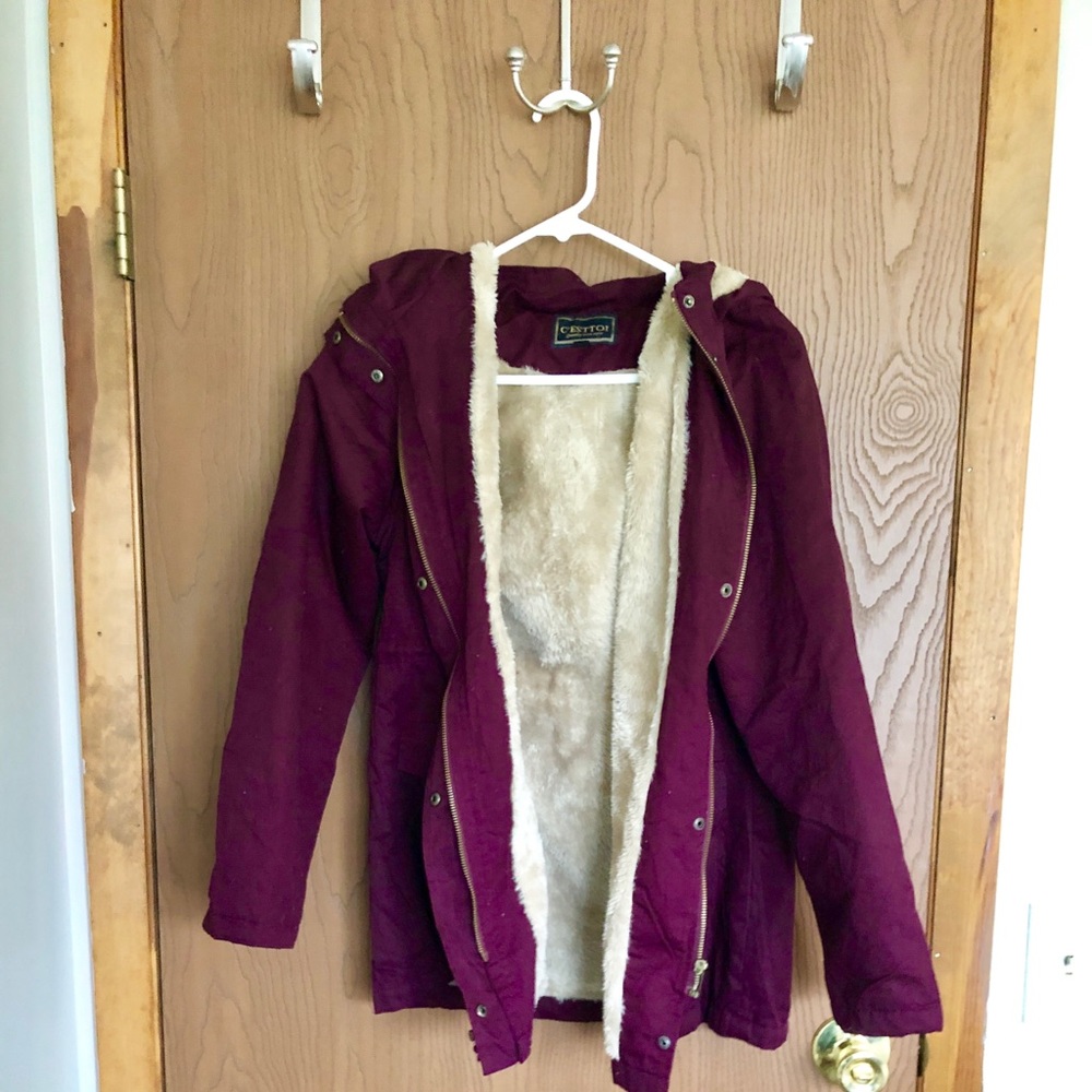 Burgundy/Merlot Draw-string Utility Jacket